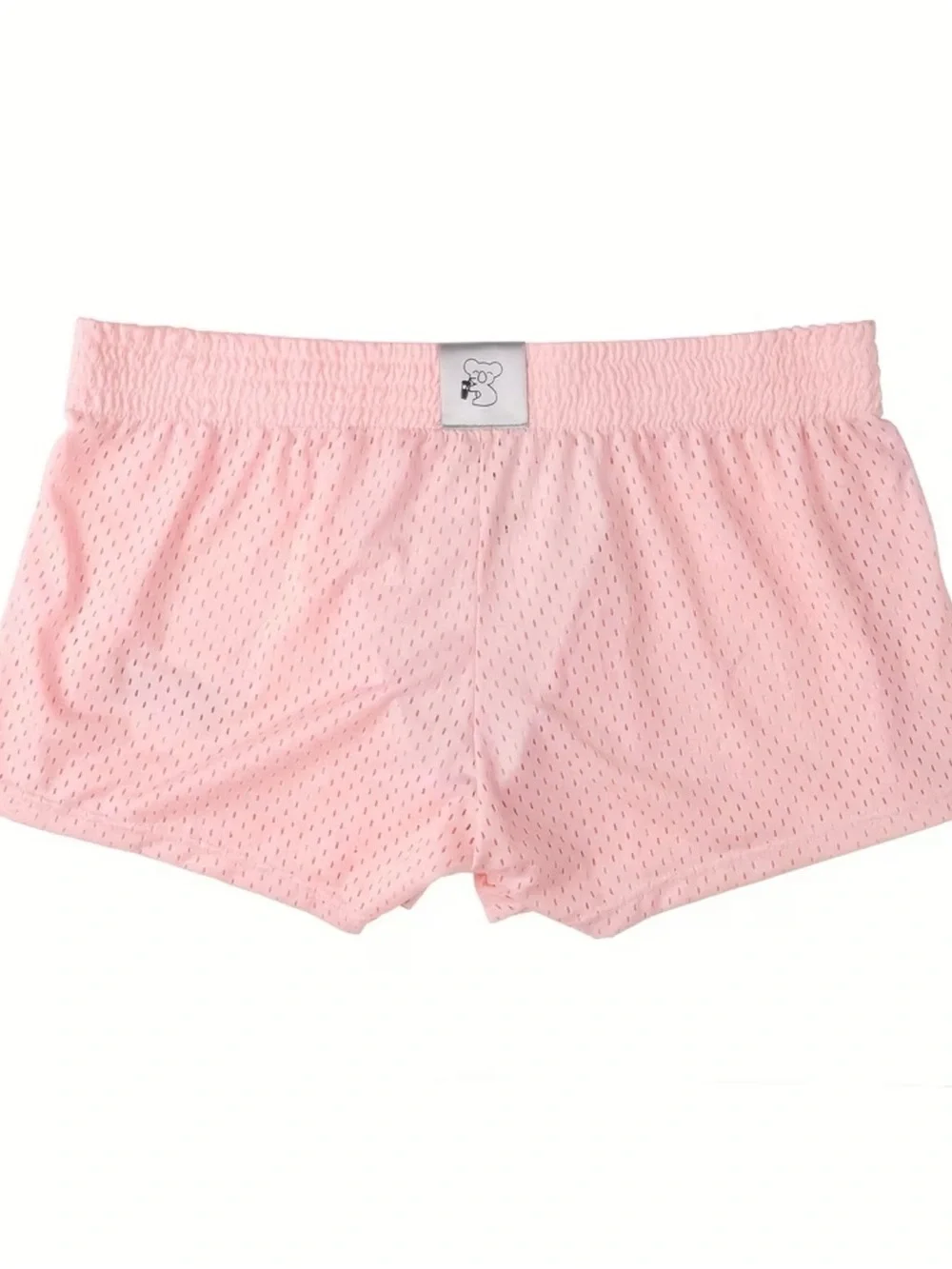 Vintage Pink Mesh Athletic Shorts for Men